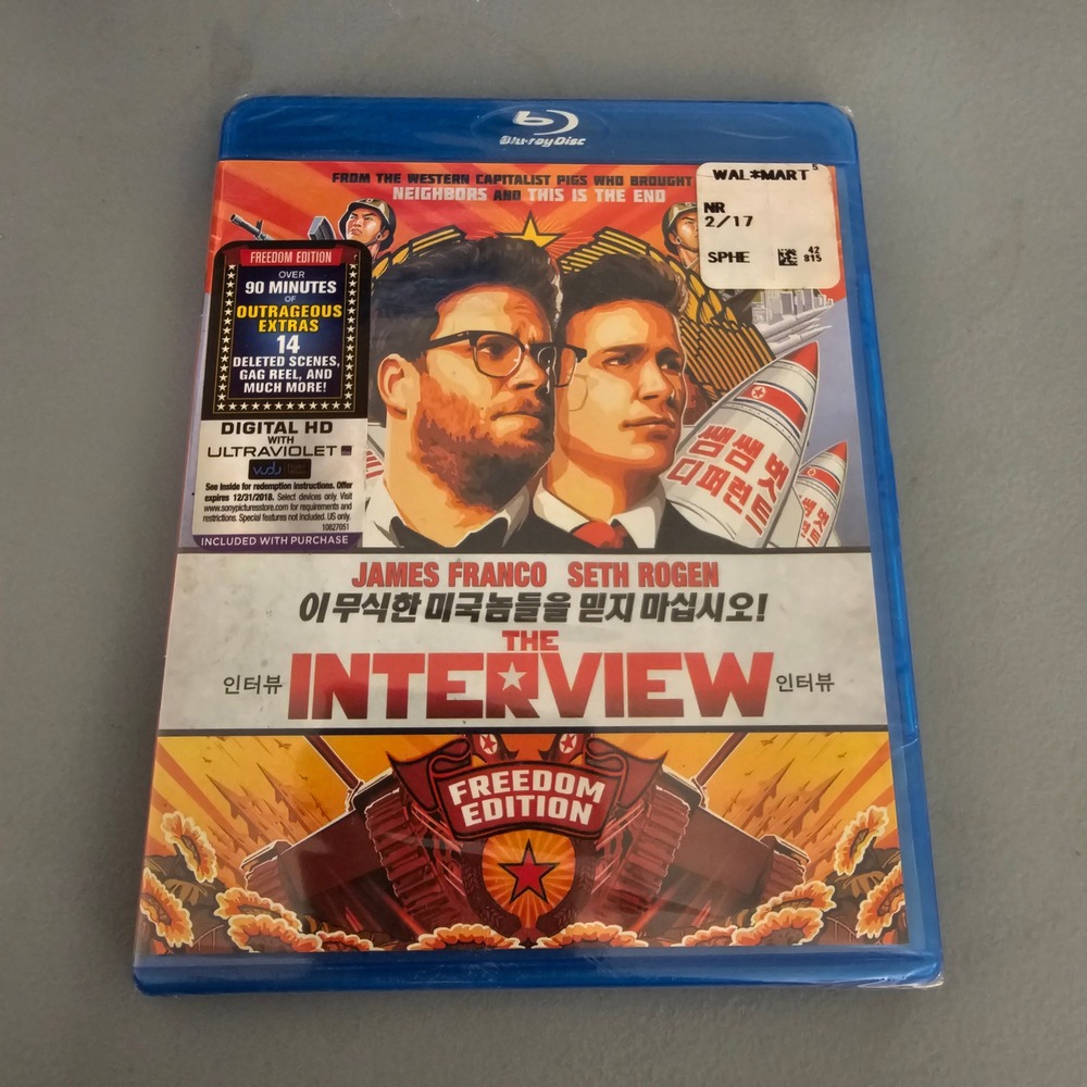 The Interview Freedom Edition Blu-ray James Franco Seth Rogen Comedy Movie New